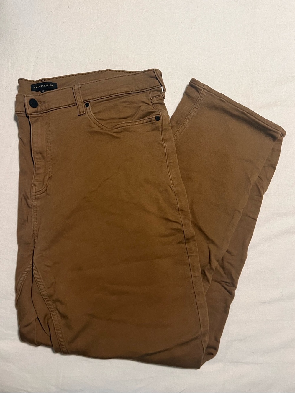 Banana Republic Men's Classic Straight Pants, Brown, Size 40 x 32